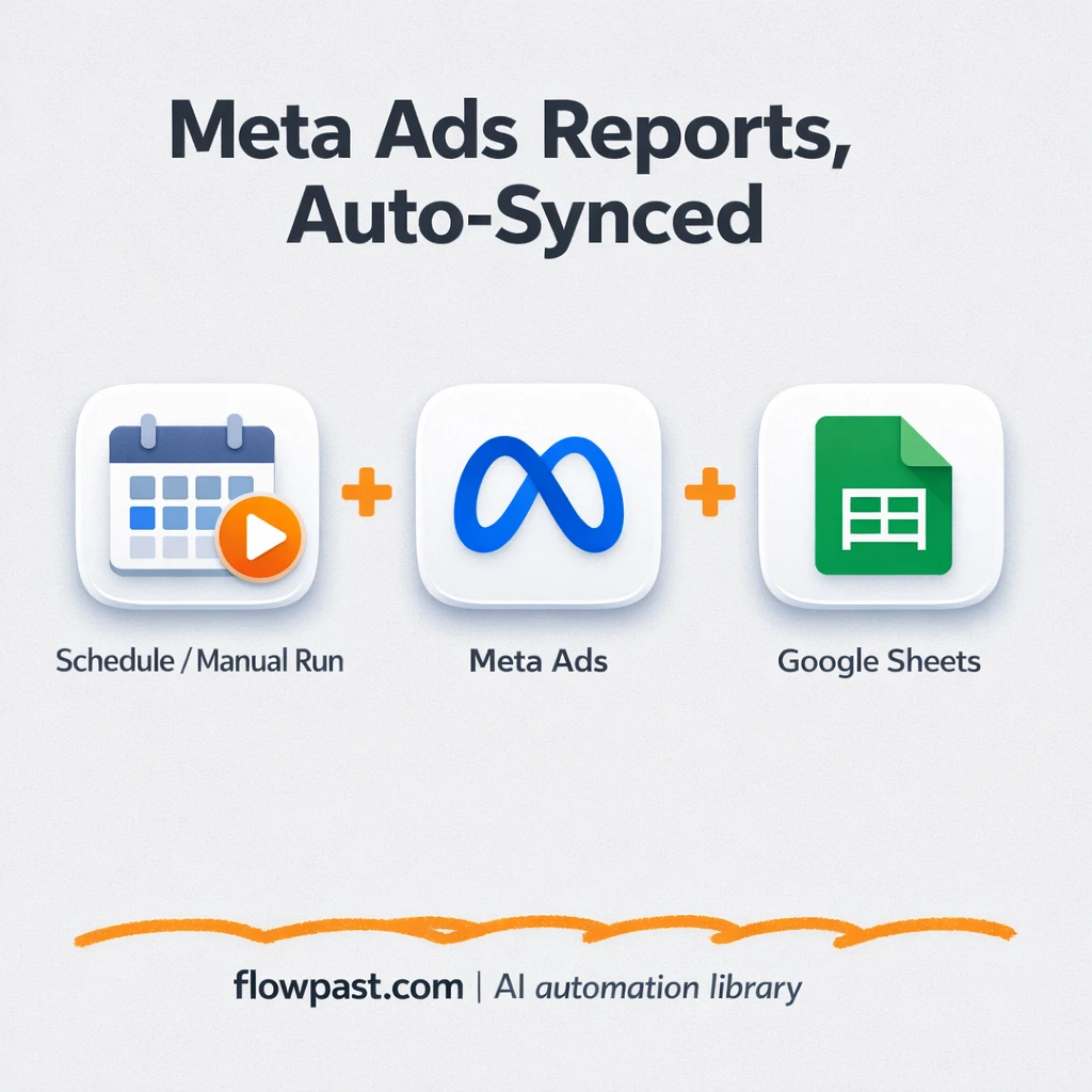 Meta Ads to Google Sheets, reports that stay clean - n8n workflow automation template