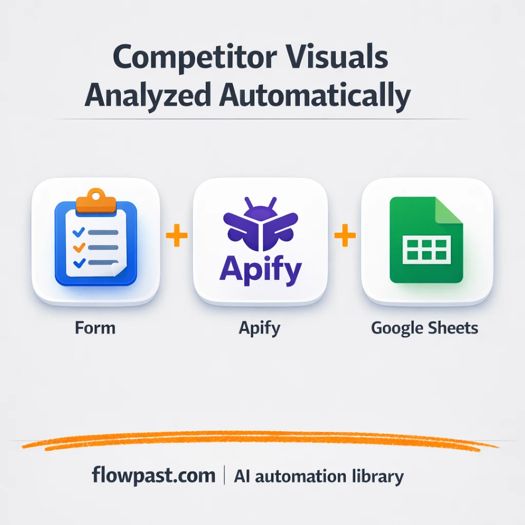 Apify + Google Sheets for competitor visual insights - n8n workflow automation template