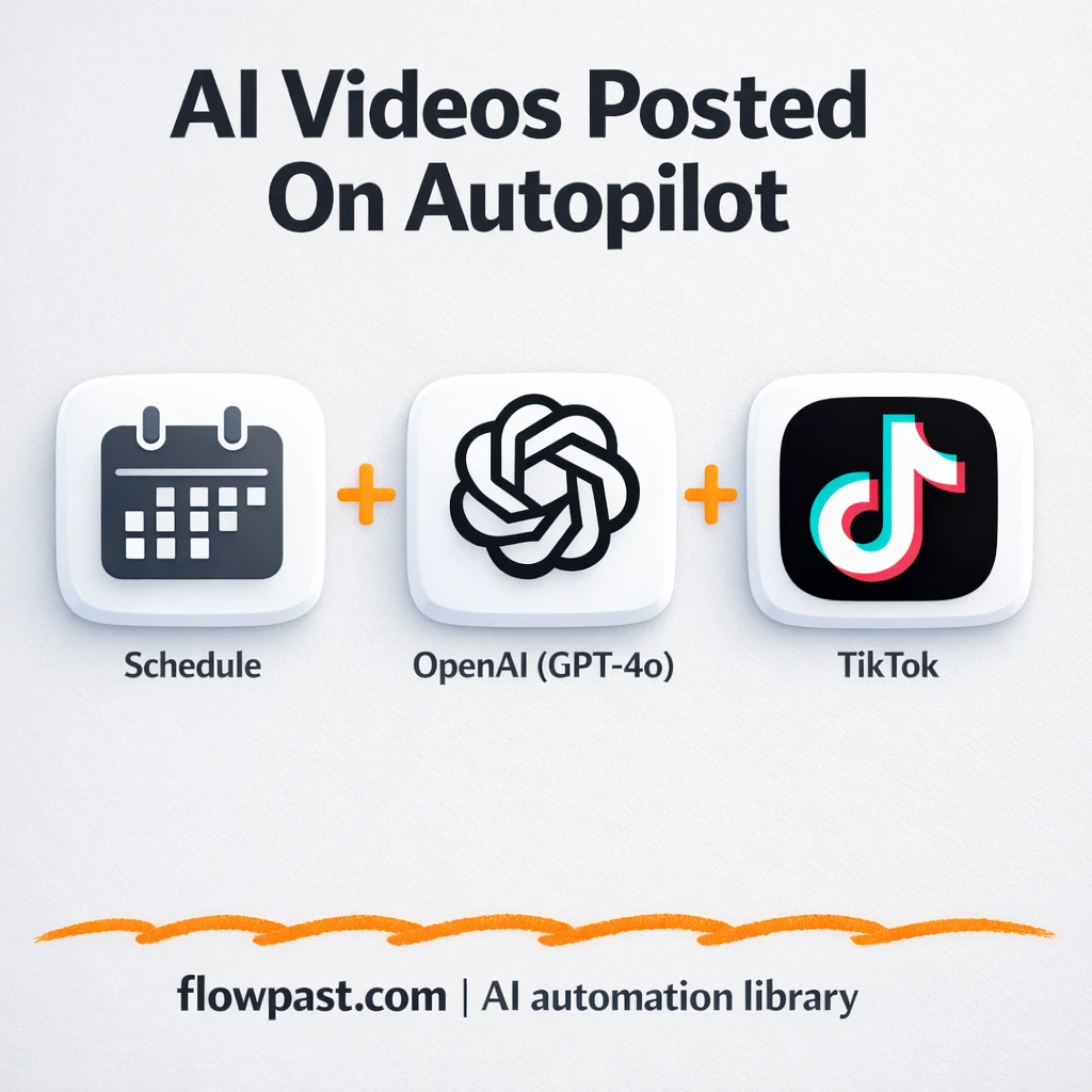 Telegram to TikTok, consistent character videos posted - n8n workflow automation template