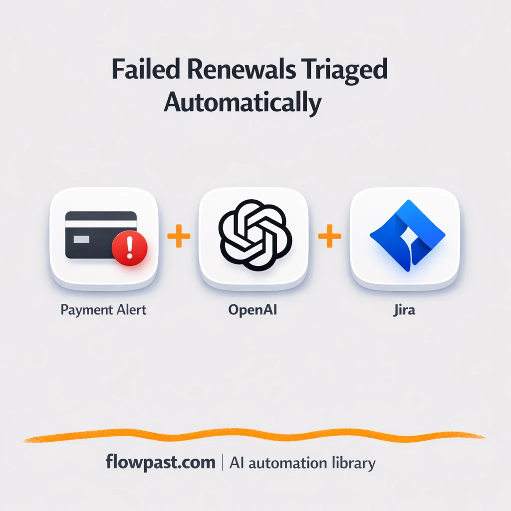 Jira + Slack: catch failed renewals before churn - n8n workflow automation template