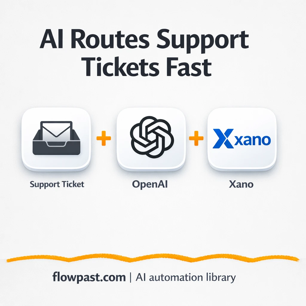 OpenAI + Xano: smarter ticket triage, clean logs - n8n workflow automation template