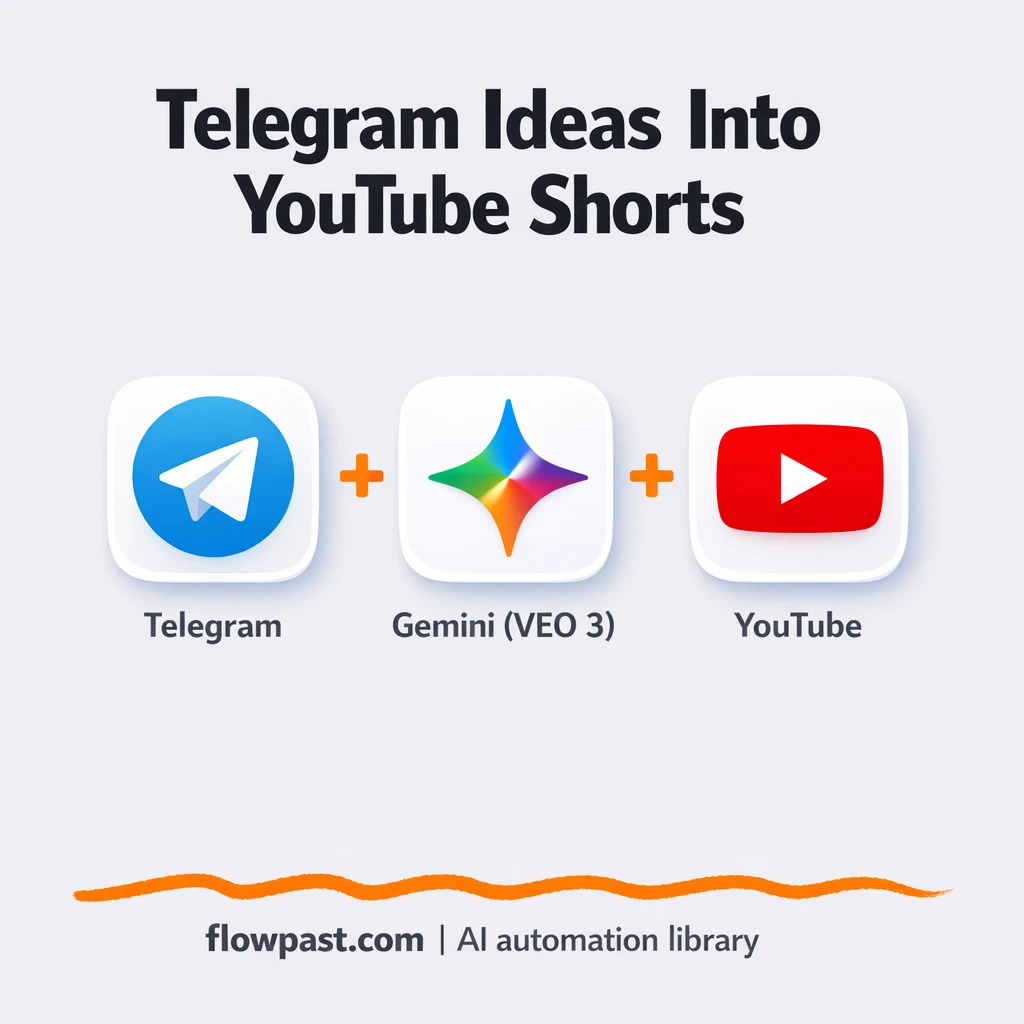 Telegram + YouTube Shorts: publish-ready videos fast - n8n workflow automation template