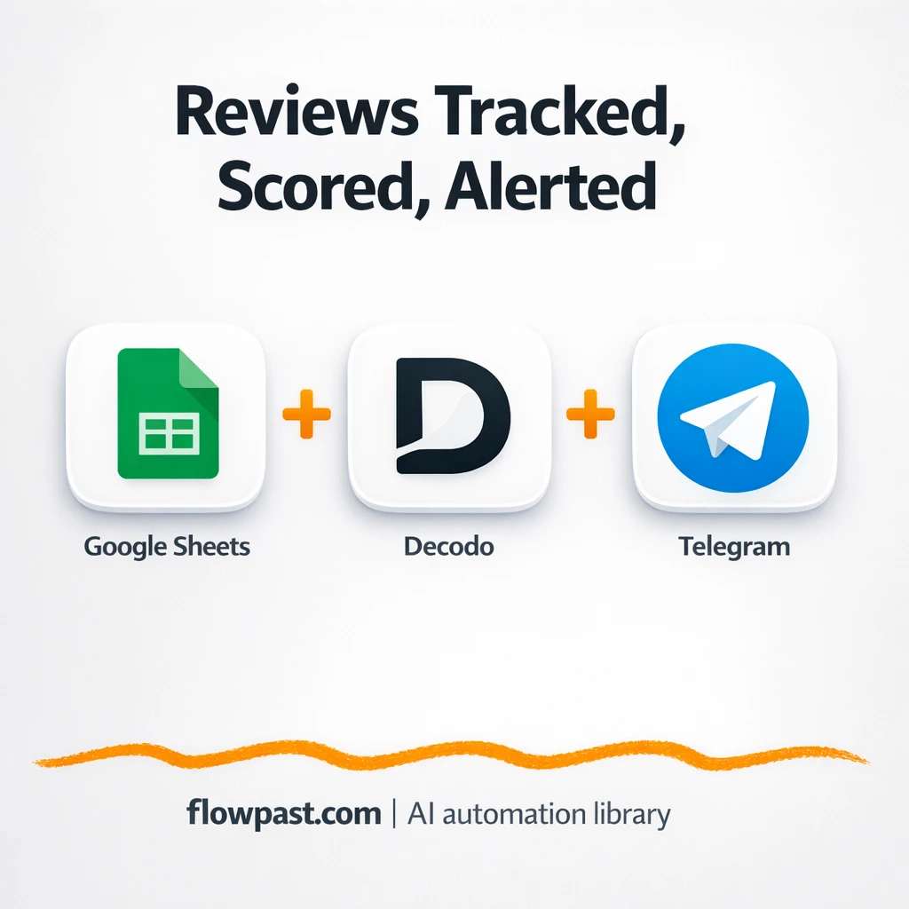 Google Sheets + Telegram: review alerts you can trust - n8n workflow automation template