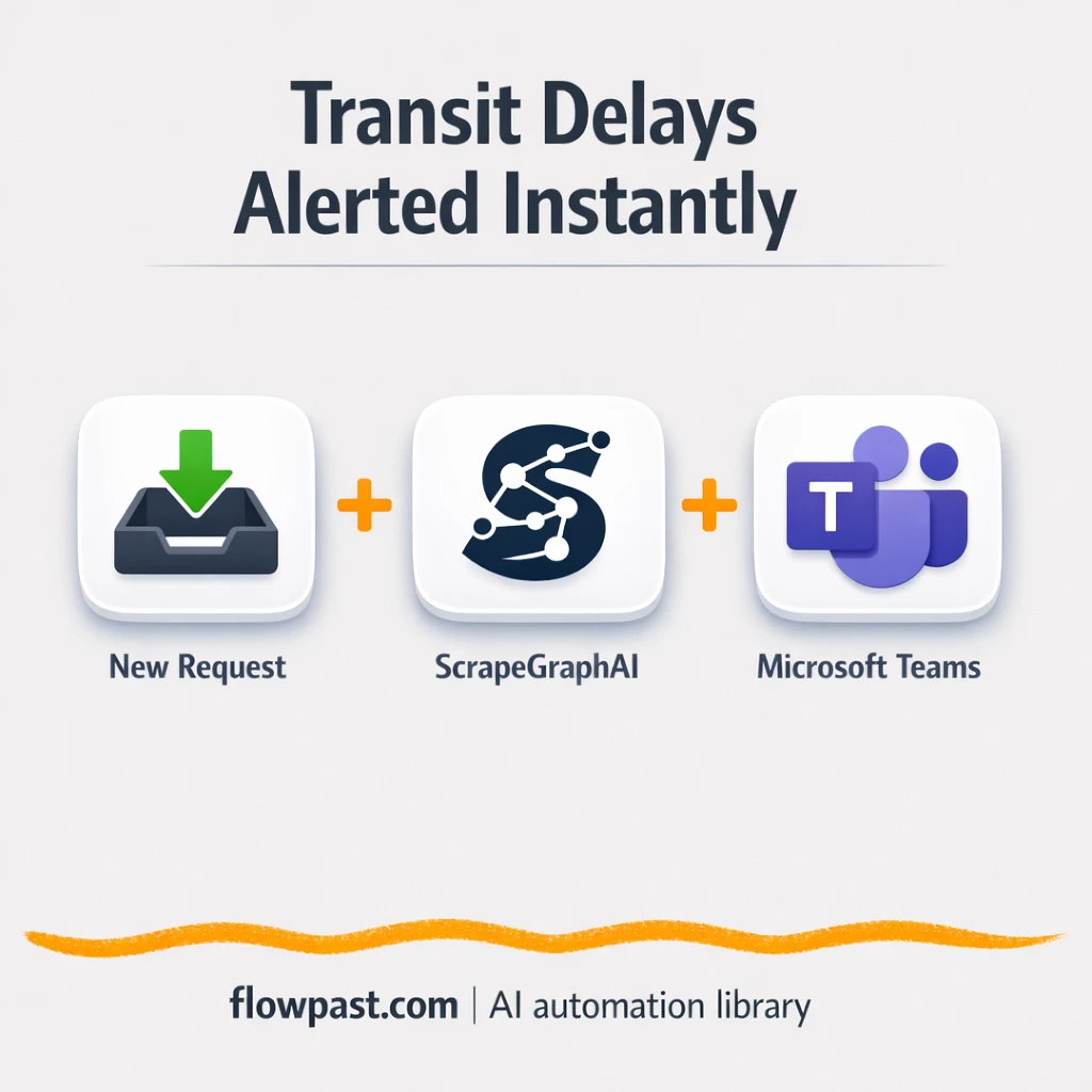 ScrapeGraphAI + Microsoft Teams: delay alerts - n8n workflow automation template