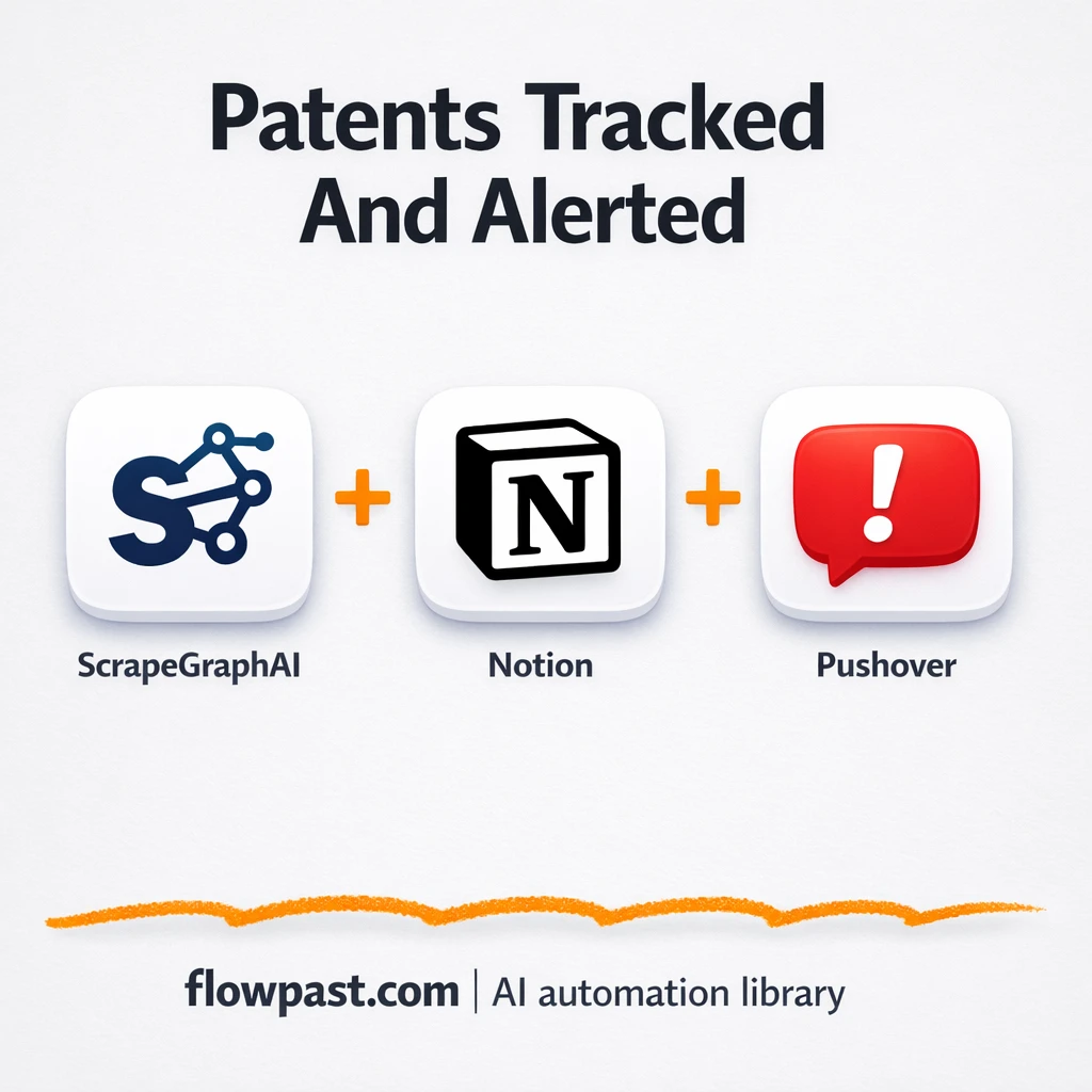 Notion + Pushover: patent filings tracked for you - n8n workflow automation template
