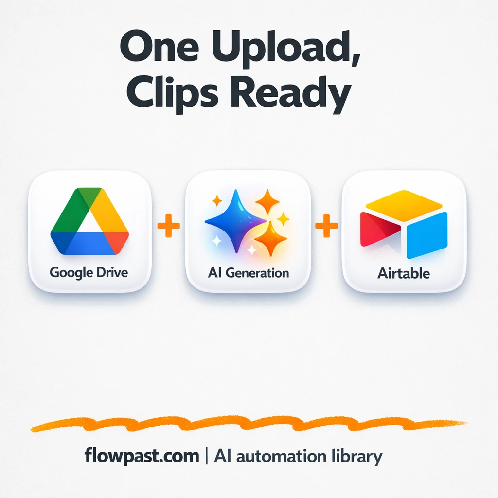 Google Drive + Airtable, YouTube assets ready fast - n8n workflow automation template