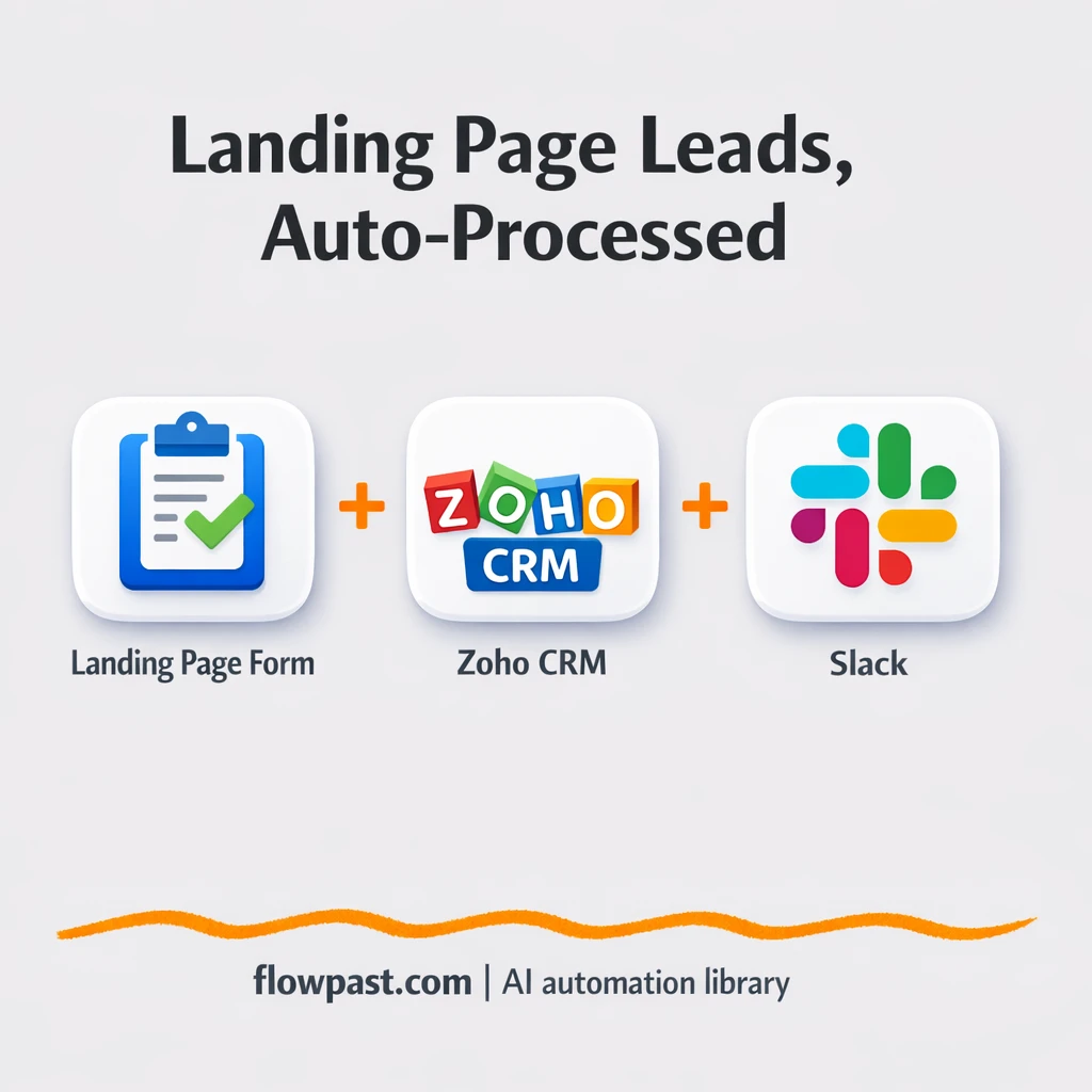 Zoho CRM + Slack: route leads with clean handoffs - n8n workflow automation template