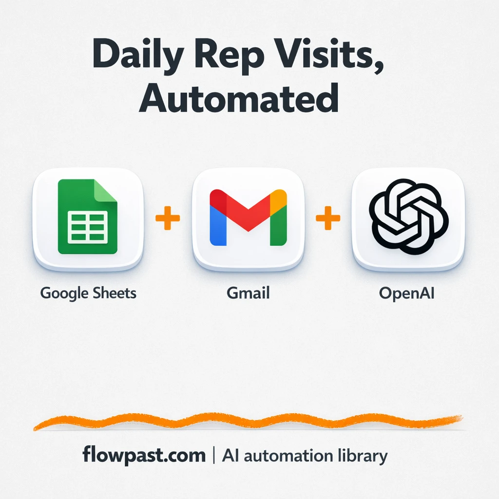 Google Sheets + Gmail: daily visit reports, done - n8n workflow automation template