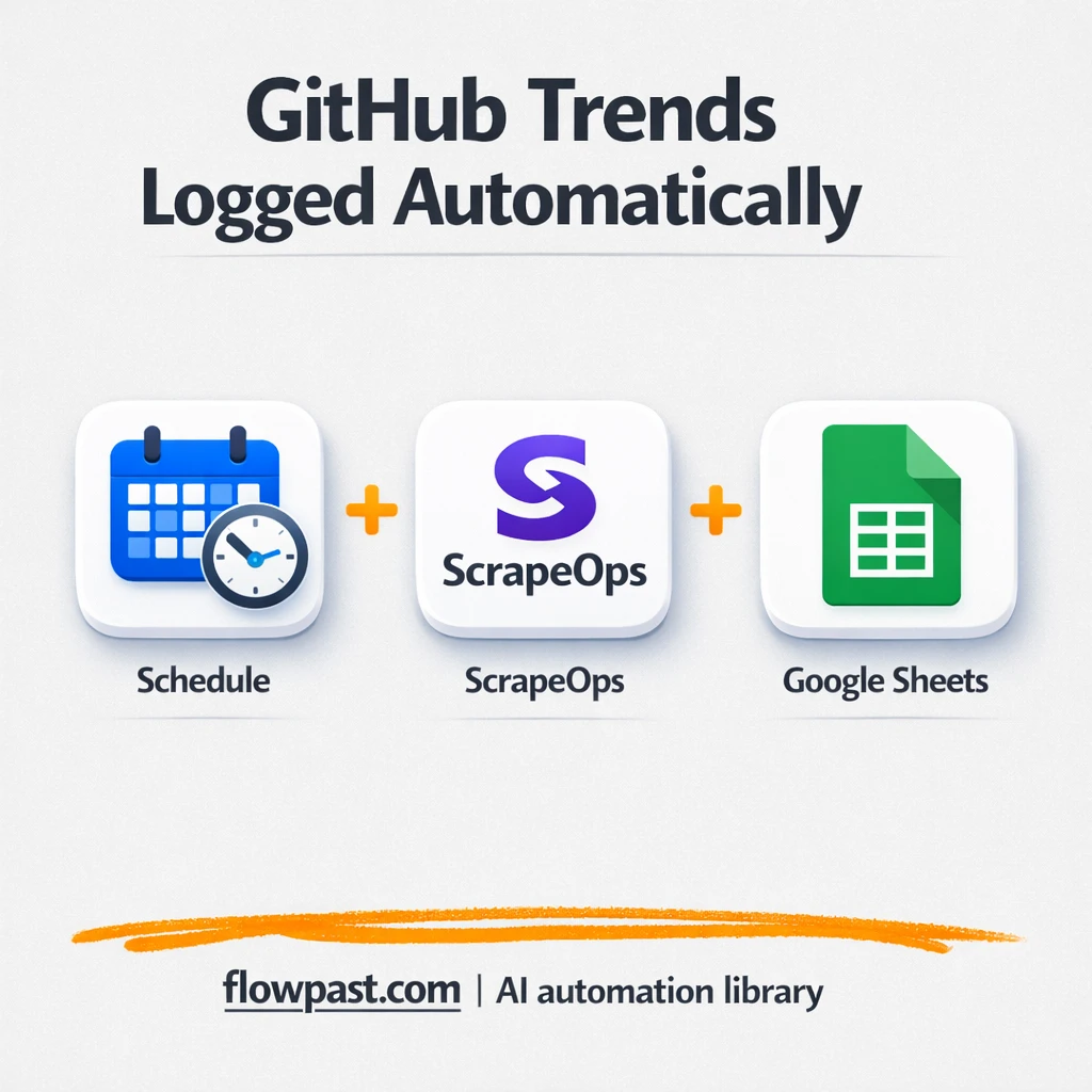 GitHub Trending to Google Sheets, clean tracking - n8n workflow automation template