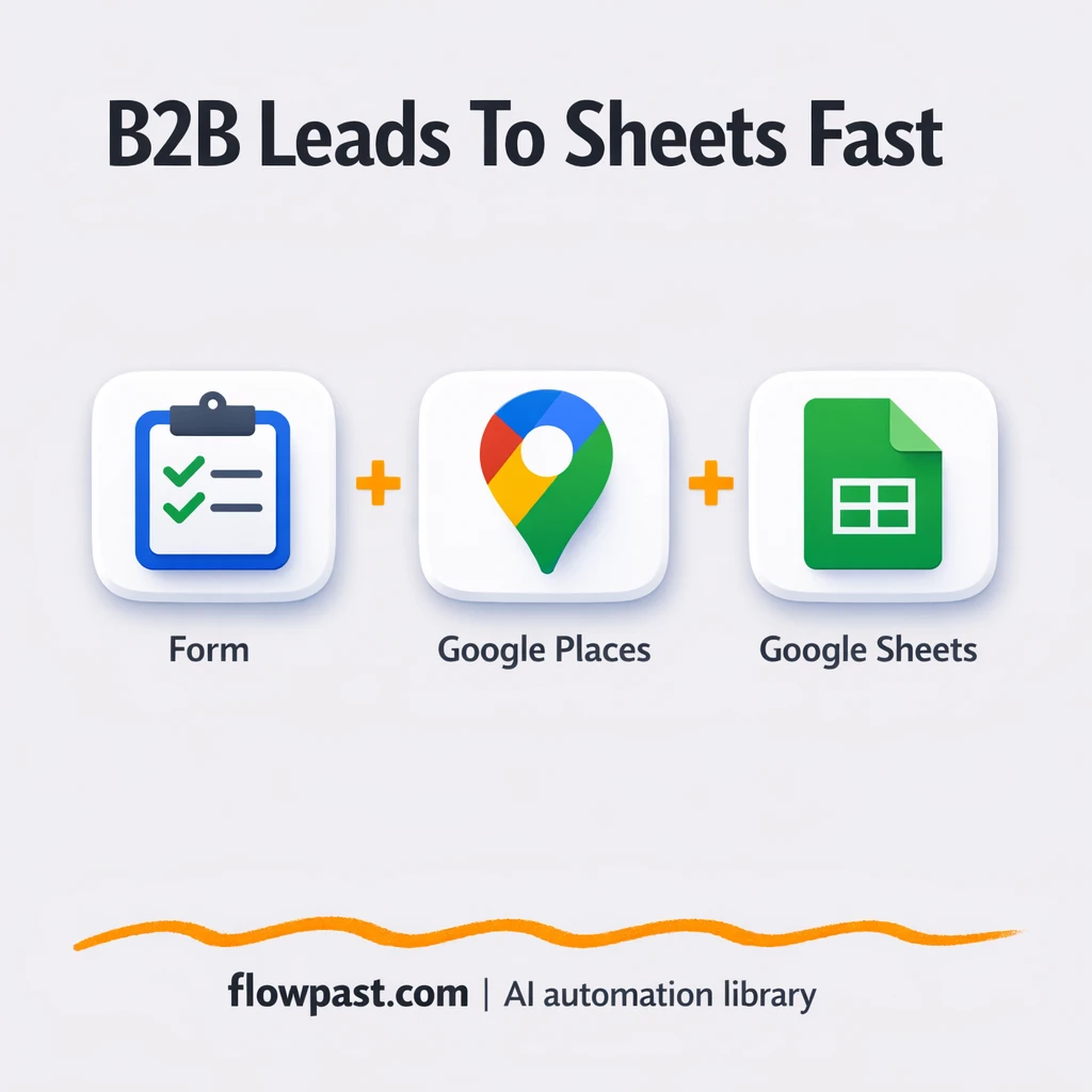 Google Maps to Google Sheets, lead lists done fast - n8n workflow automation template