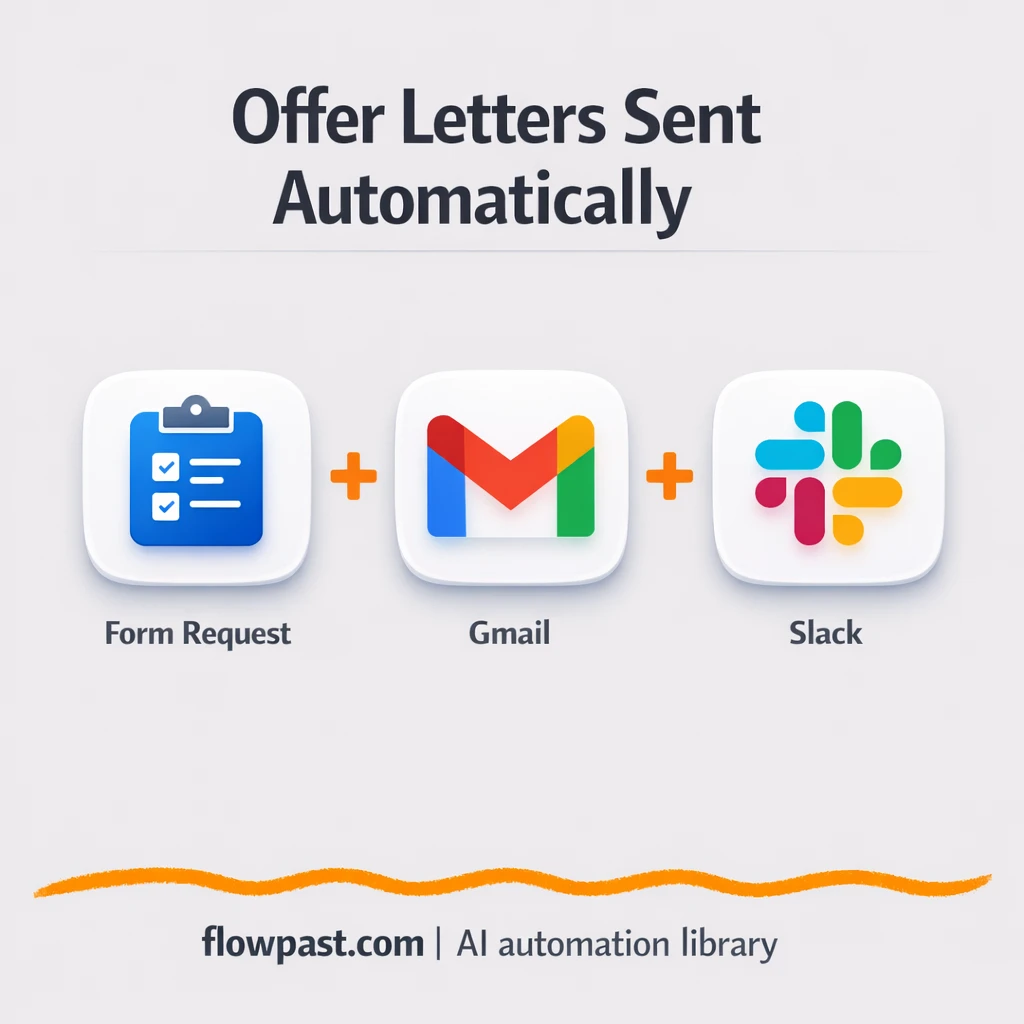 Gmail + Slack: polished PDF offer letters sent fast - n8n workflow automation template