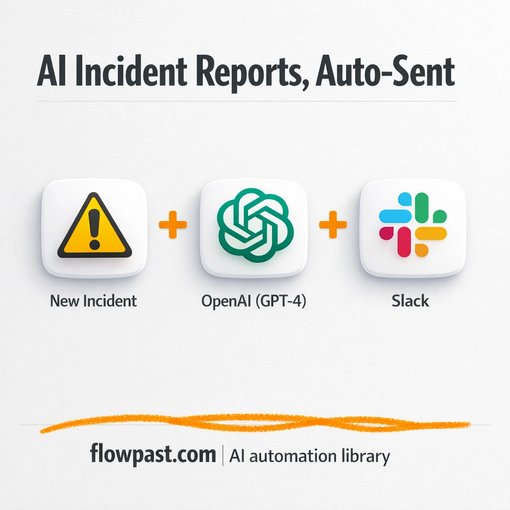 Slack + Gmail: incident reports delivered as clean PDFs - n8n workflow automation template