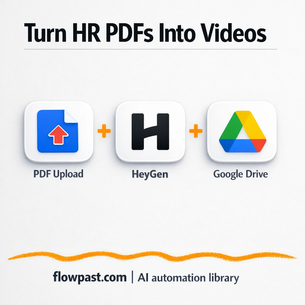 HeyGen to Google Drive, onboarding videos from PDFs - n8n workflow automation template