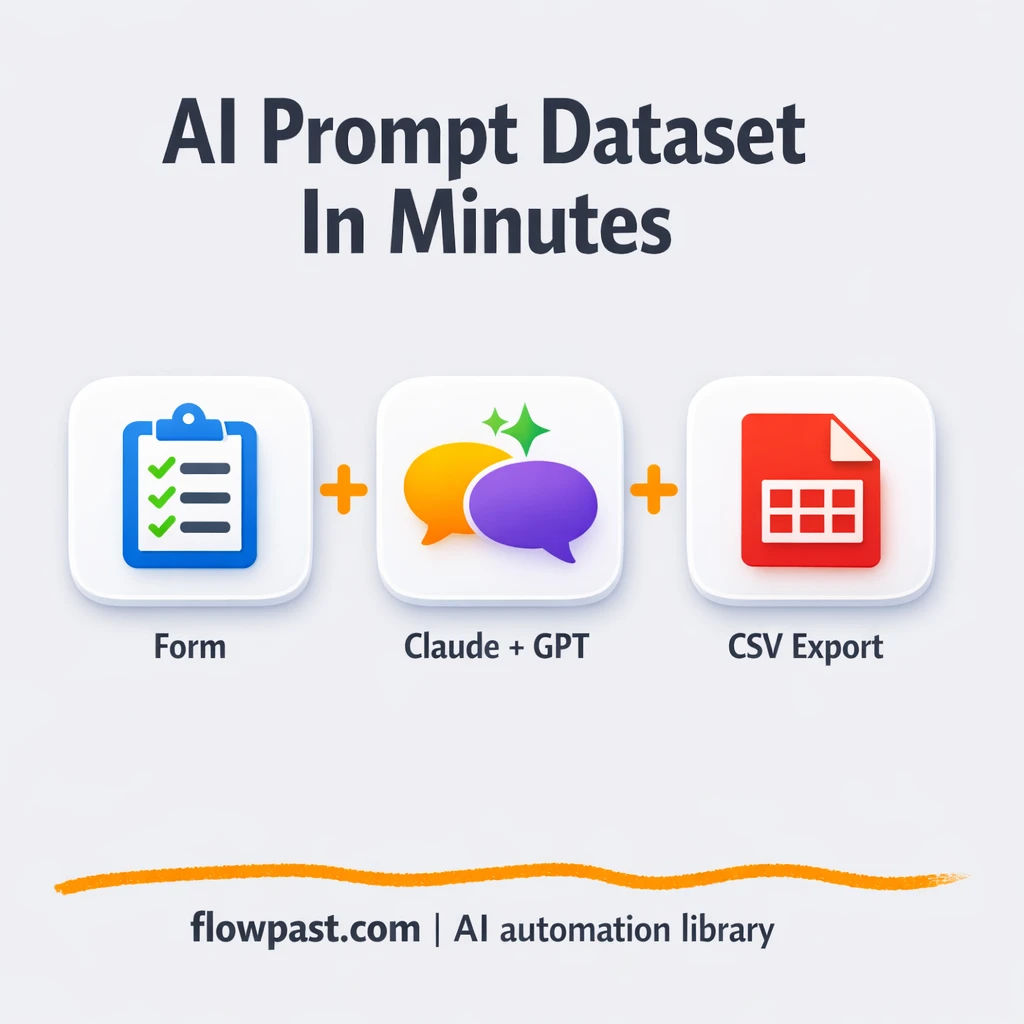 OpenAI + Claude: 50 brand prompts to CSV, ready - n8n workflow automation template