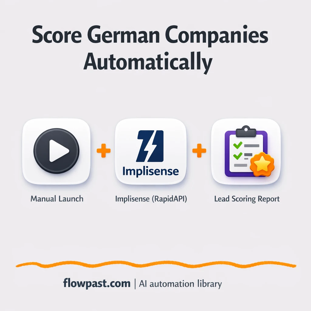 RapidAPI to Google Sheets, scored German lead lists - n8n workflow automation template