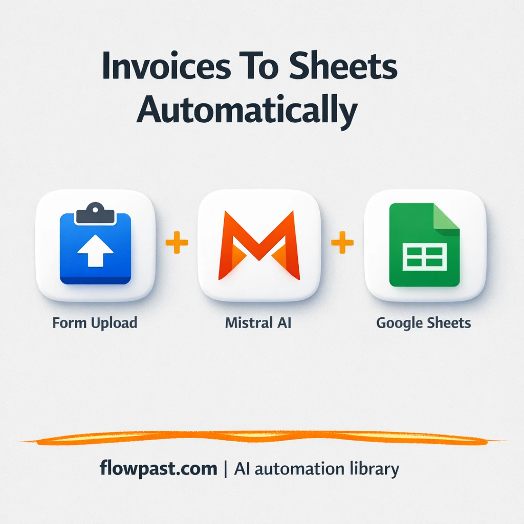 Mistral OCR + Google Sheets for invoice entry - n8n workflow automation template