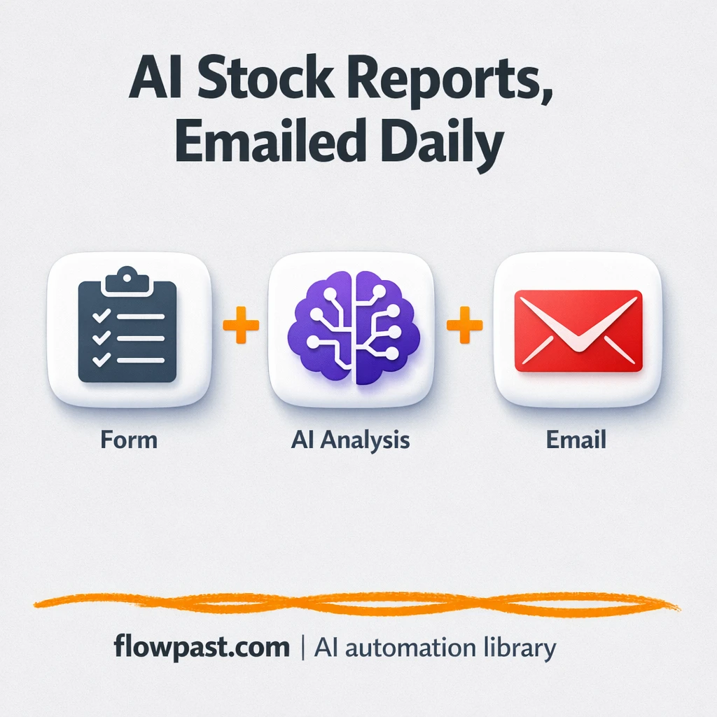 Alpaca + Gmail: stock reports sent to your inbox - n8n workflow automation template