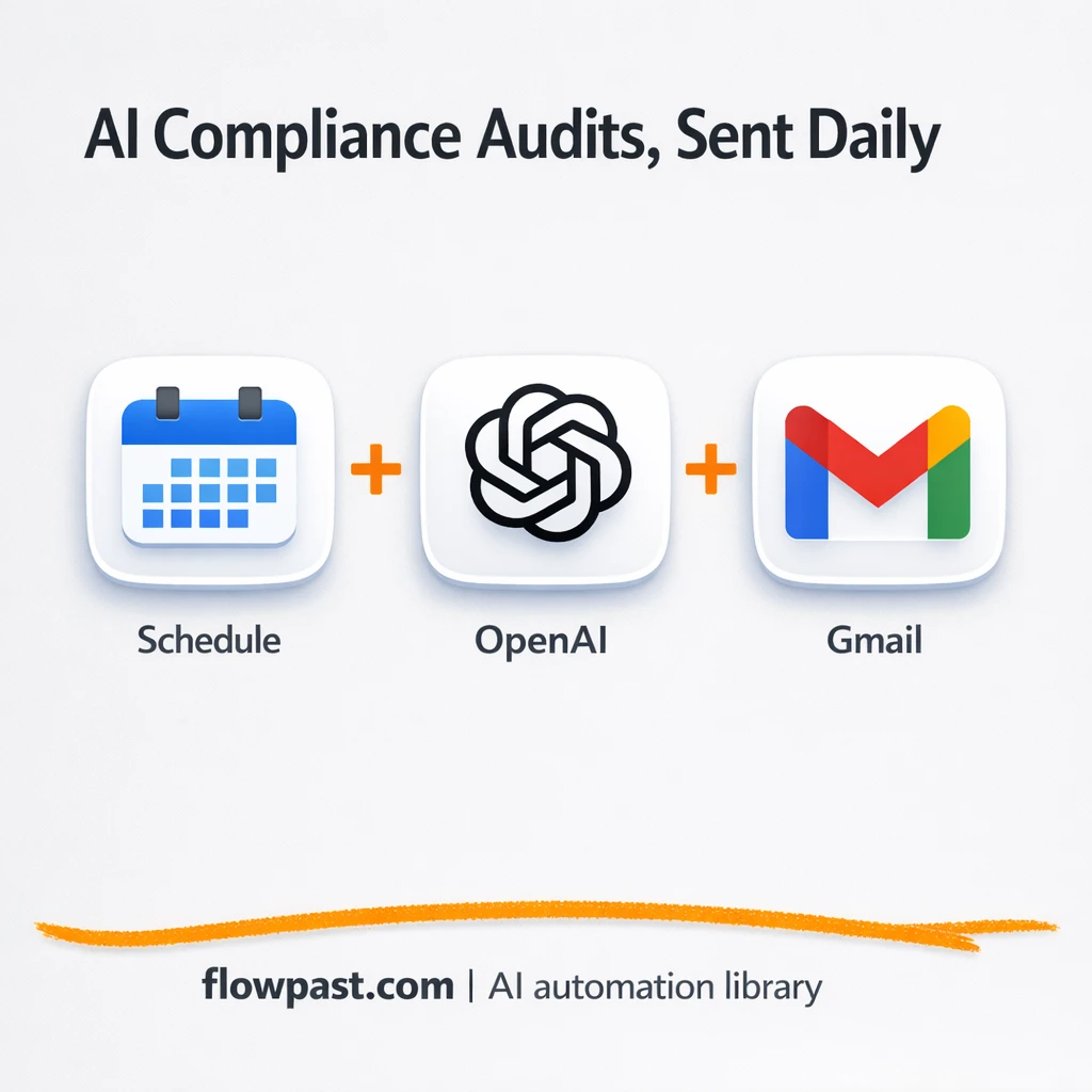 Gmail + OpenAI: compliance audit reports, ready to send - n8n workflow automation template