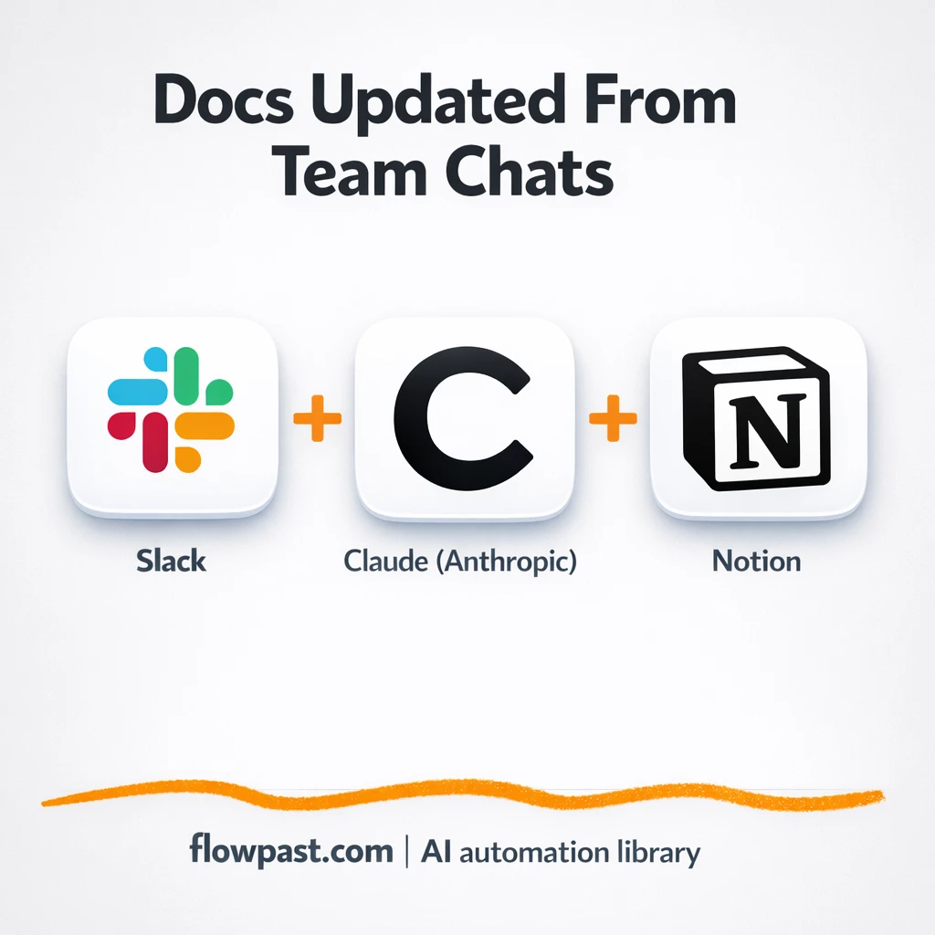 Slack to Notion, keep documentation updates consistent - n8n workflow automation template