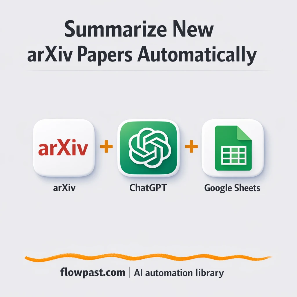 OpenAI to Google Sheets, arXiv summaries logged - n8n workflow automation template