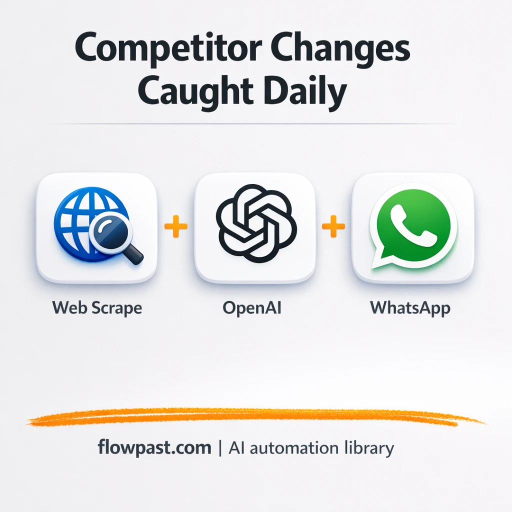 Google Sheets + WhatsApp: competitor changes tracked - n8n workflow automation template