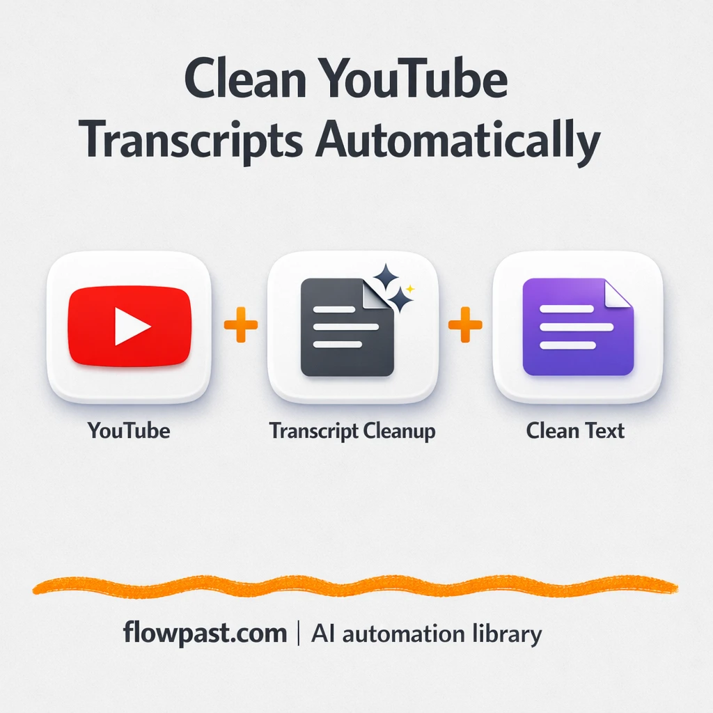 YouTube to Google Docs, clean transcripts ready to use - n8n workflow automation template