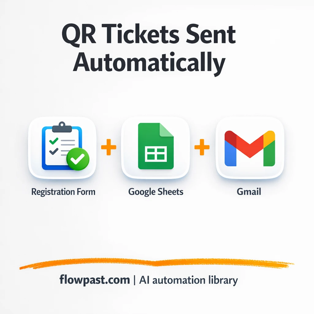 Google Sheets + Gmail QR tickets, smooth event check in - n8n workflow automation template