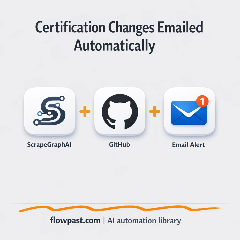 GitHub + Email alerts for certification rule changes - n8n workflow automation template