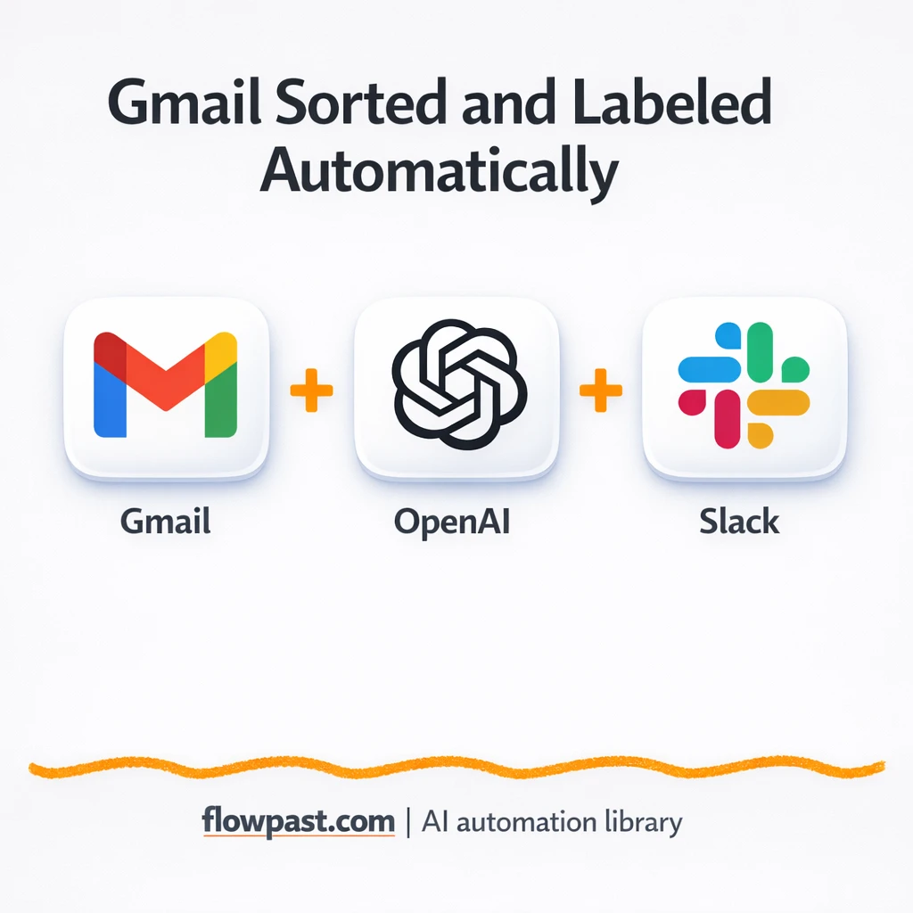 Gmail + Slack: urgent emails flagged, labels stay tidy - n8n workflow automation template