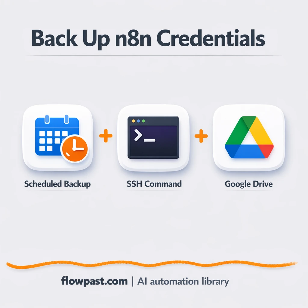 Google Drive backups for SSH credential exports - n8n workflow automation template