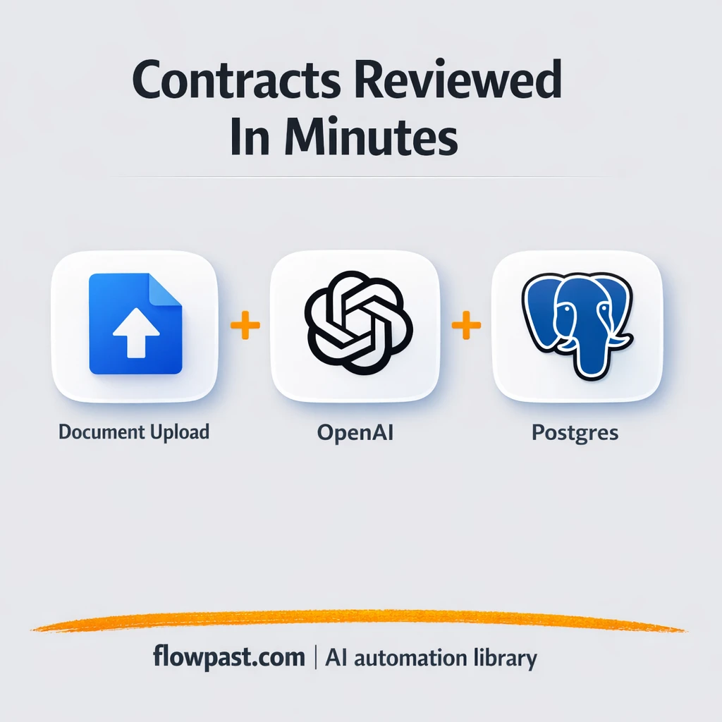 OpenAI + Postgres, contract reviews you can trust - n8n workflow automation template