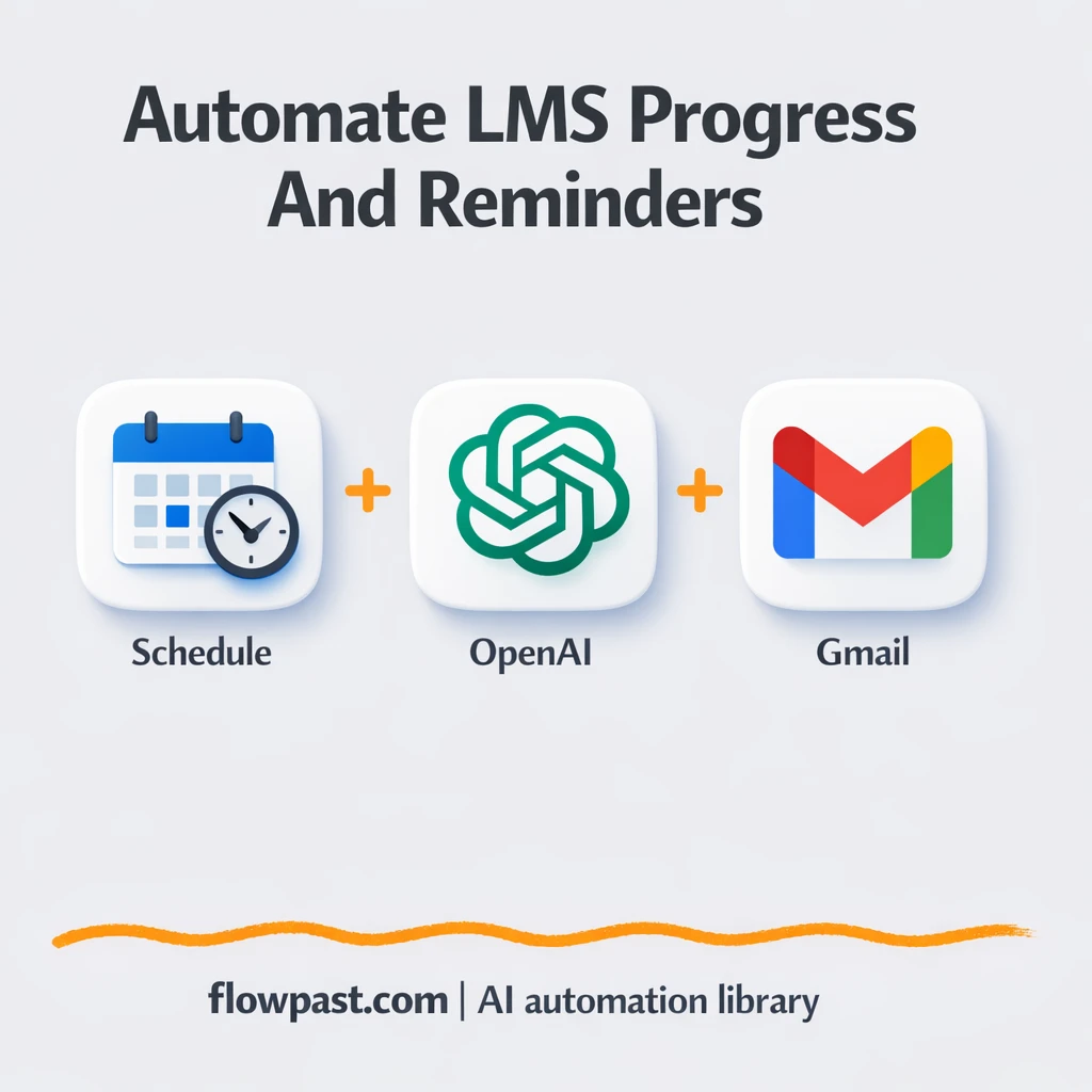 Gmail + Google Sheets, learner progress nudges sent - n8n workflow automation template