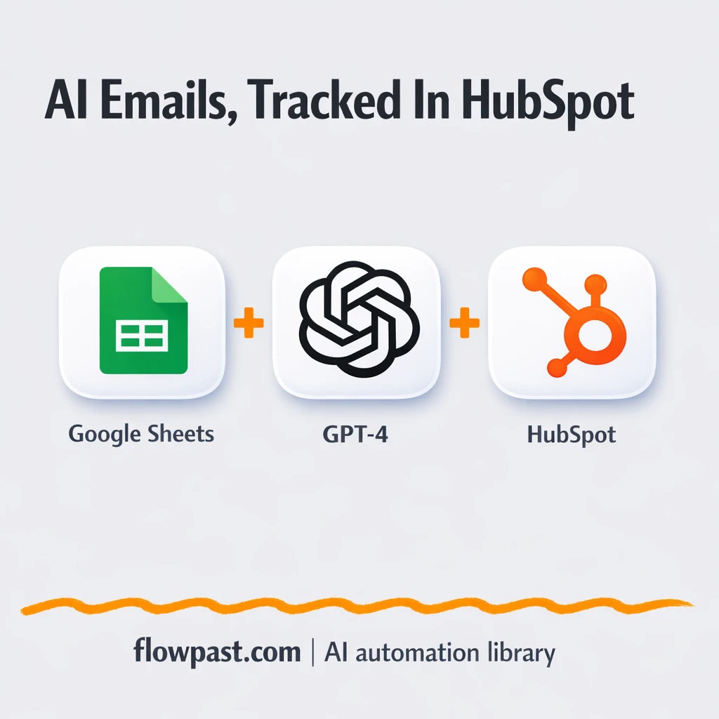 Google Sheets + HubSpot: outreach that books meetings - n8n workflow automation template