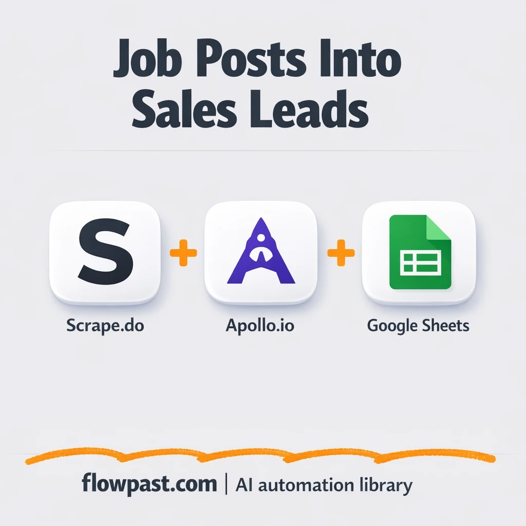 Indeed + Google Sheets: fresh leads with outreach notes - n8n workflow automation template
