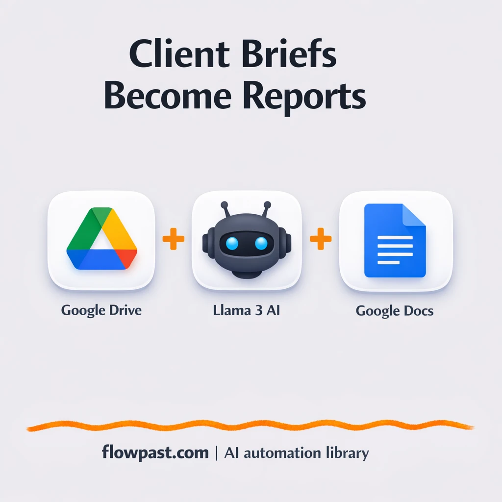 Google Drive + Google Docs: briefs to clear reports - n8n workflow automation template