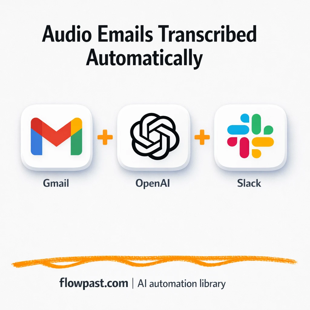 Gmail to Google Sheets, audio notes become action - n8n workflow automation template