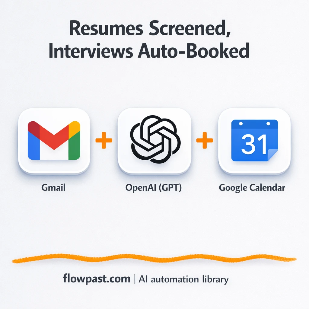 Gmail to Airtable, resumes scored and interviews booked - n8n workflow automation template