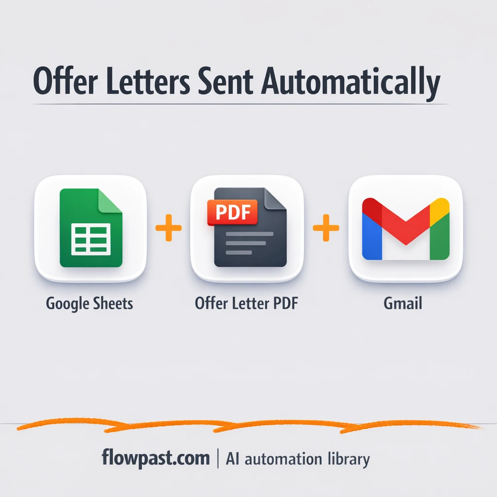 Google Sheets + Gmail: offer letters sent and filed - n8n workflow automation template