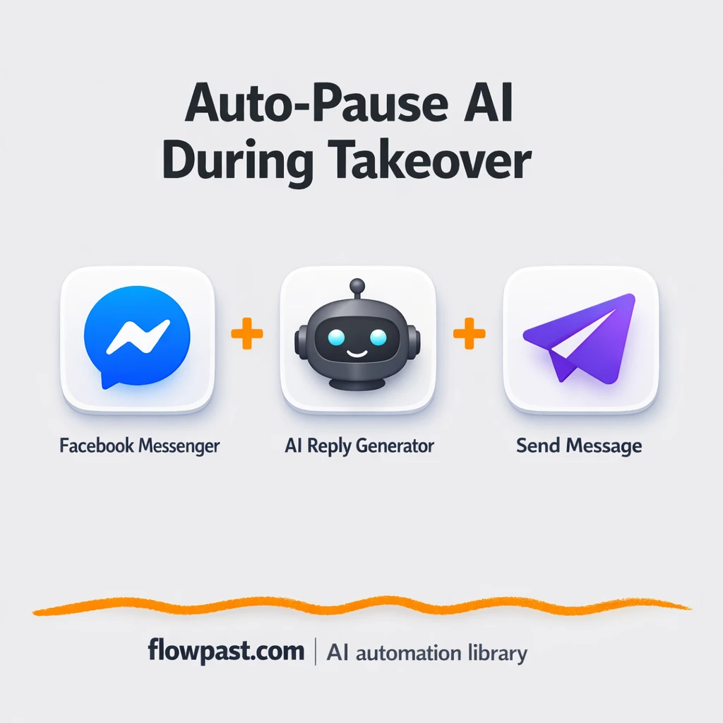 Facebook Messenger + Google Sheets, clean bot handoffs - n8n workflow automation template