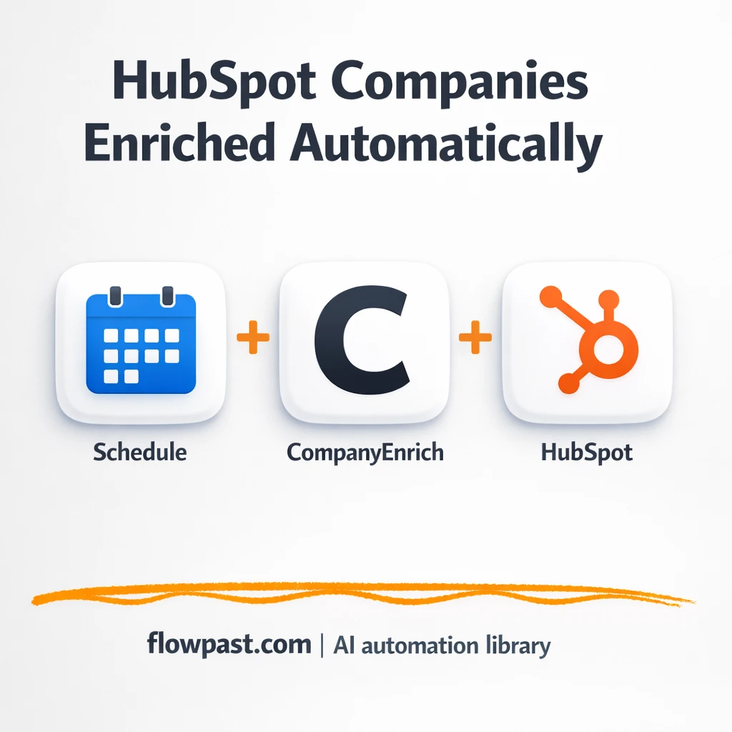 HubSpot + CompanyEnrich: cleaner company data - n8n workflow automation template