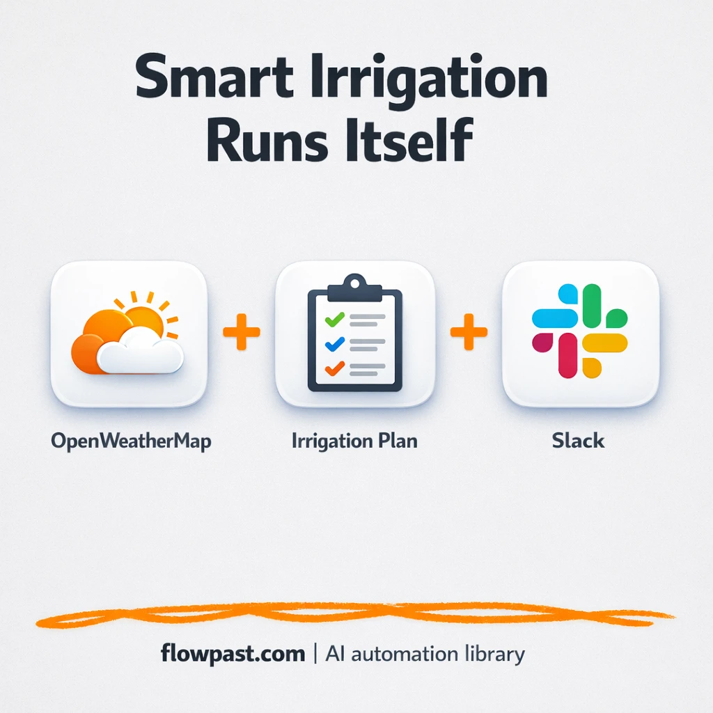 OpenWeatherMap to Google Sheets, smarter watering - n8n workflow automation template