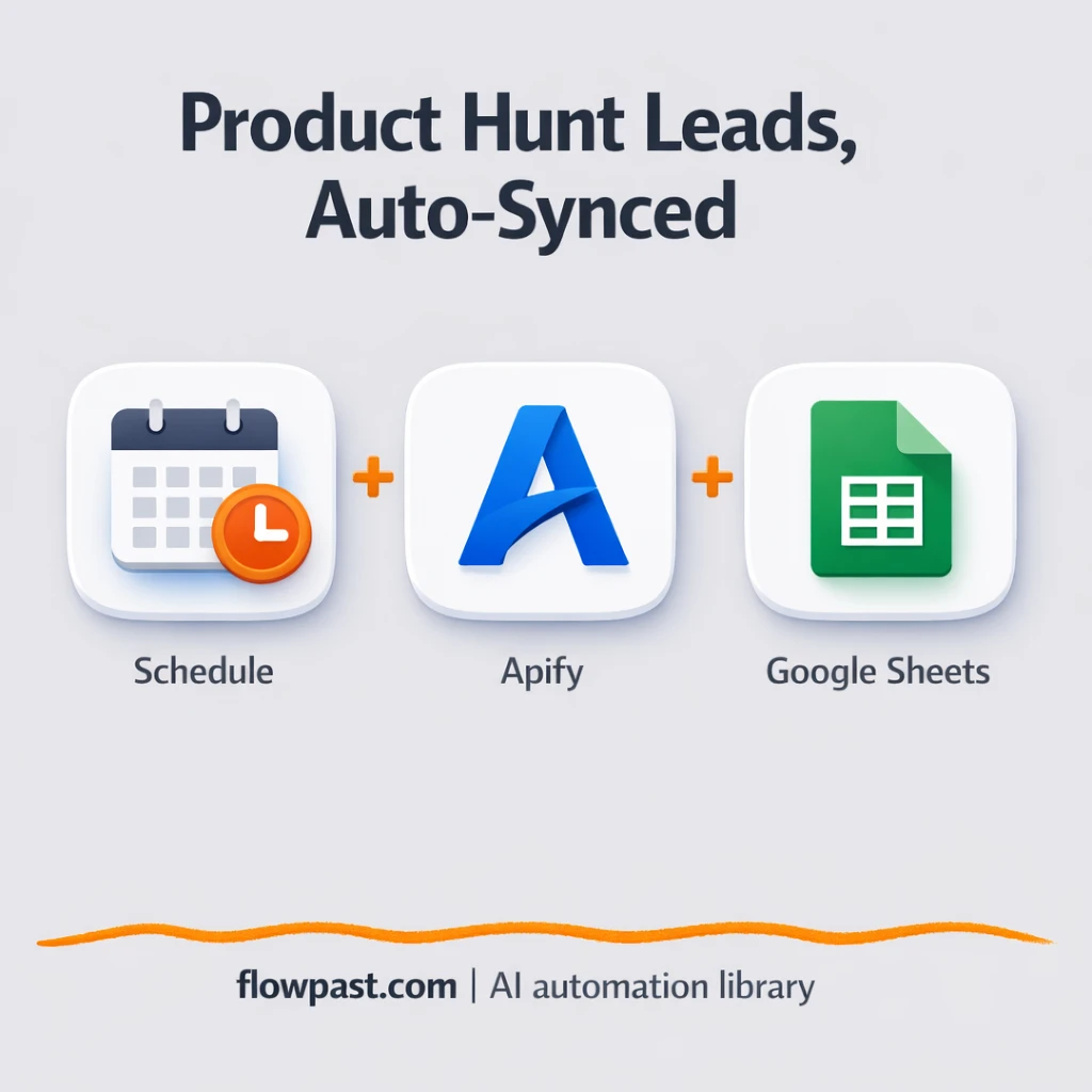 Product Hunt to Google Sheets, leads ready to contact - n8n workflow automation template