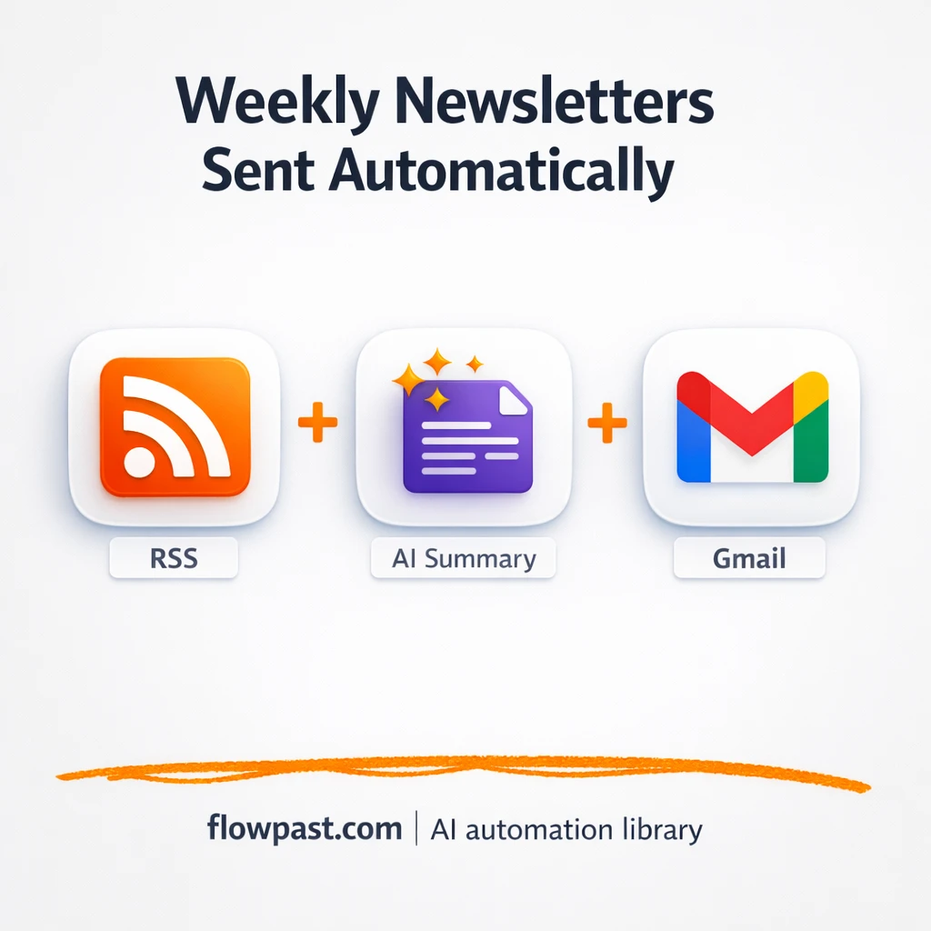 RSS to Gmail, polished newsletters ready to send - n8n workflow automation template