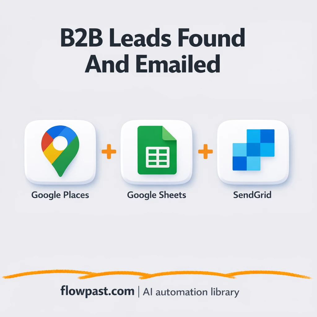 Google Sheets + SendGrid: local leads, ready to email - n8n workflow automation template