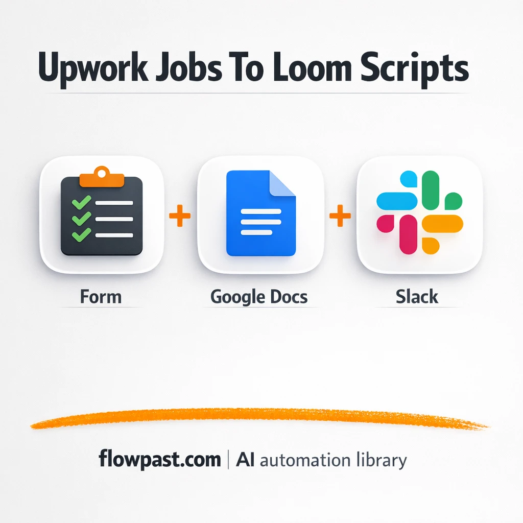 Upwork to Google Docs, Loom scripts ready to record - n8n workflow automation template