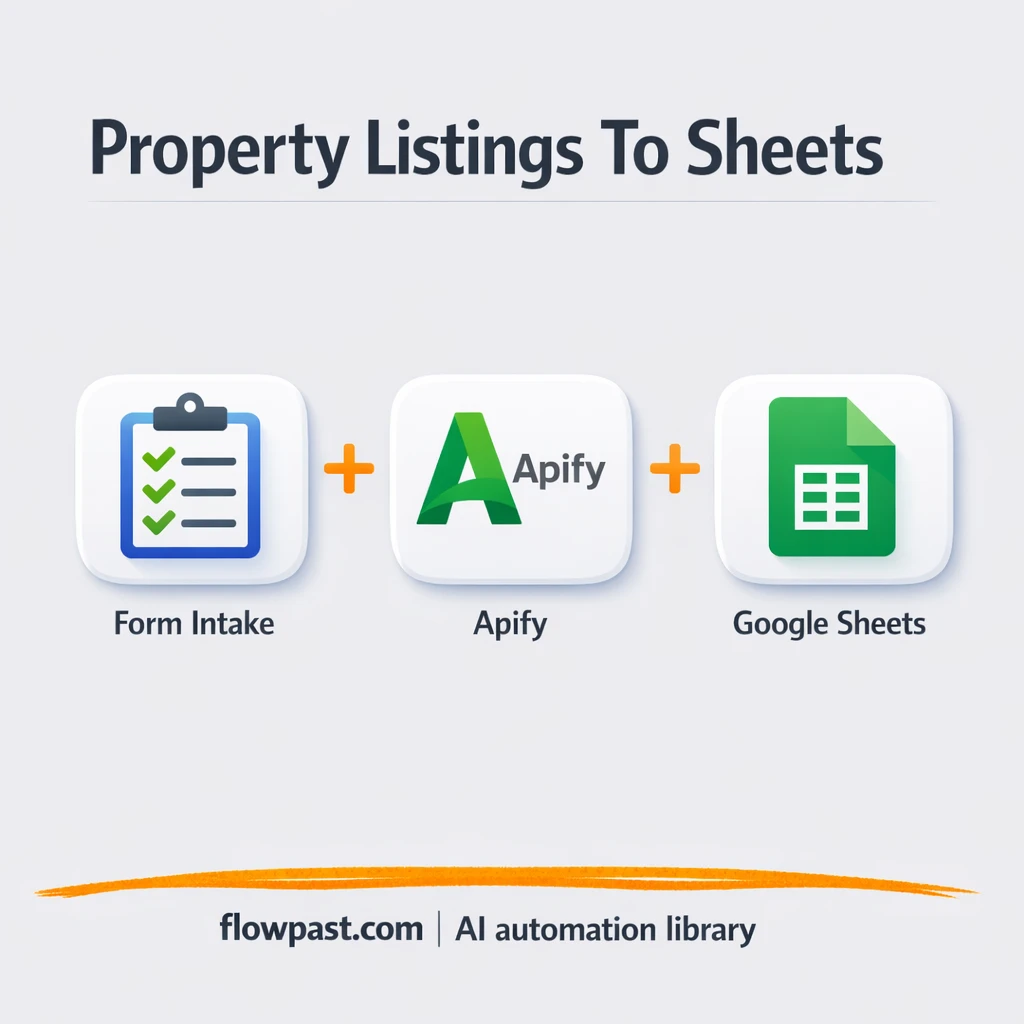 Apify to Google Sheets, clean property listings fast - n8n workflow automation template