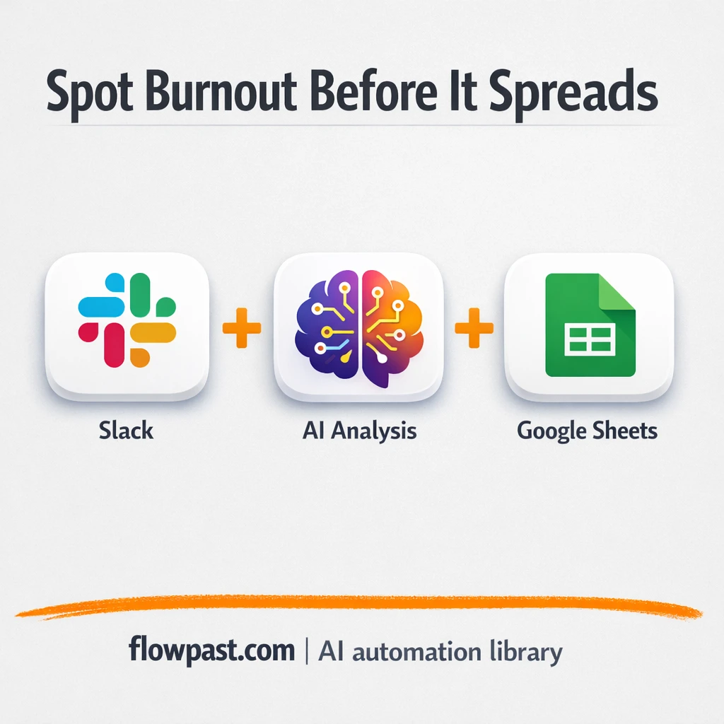 Slack + Google Sheets: spot burnout early, privately - n8n workflow automation template