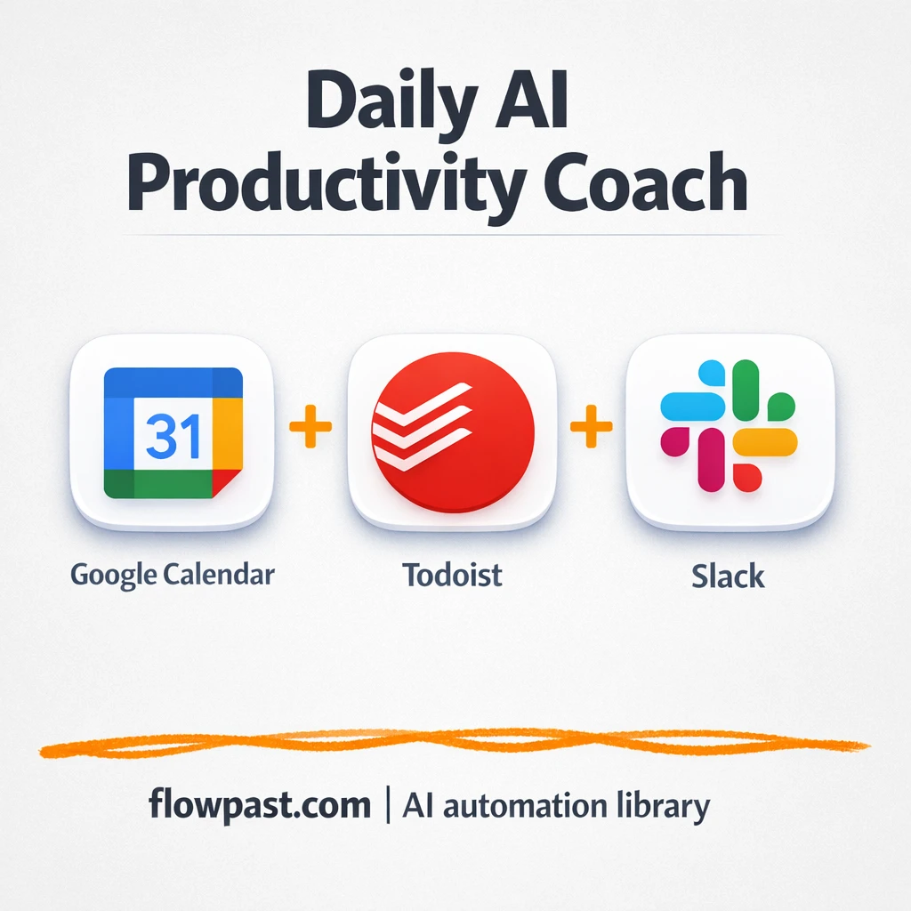 Google Sheets + Slack, daily productivity insights - n8n workflow automation template