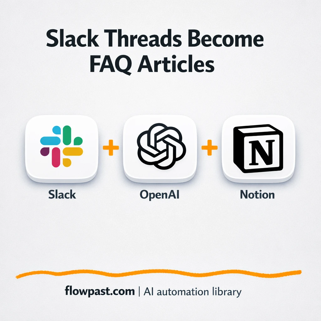 Slack to Notion, turn threads into reusable FAQs - n8n workflow automation template