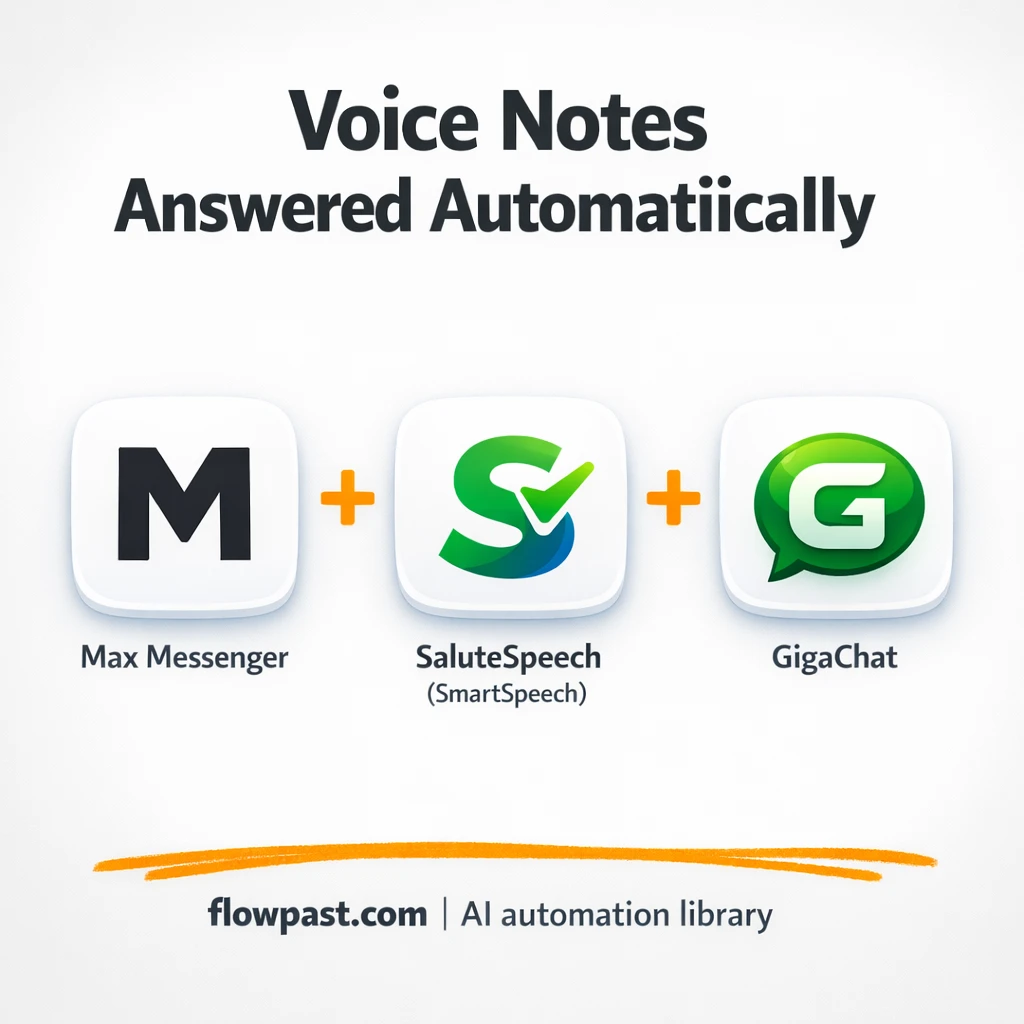 Max + GigaChat: voice notes answered with context - n8n workflow automation template